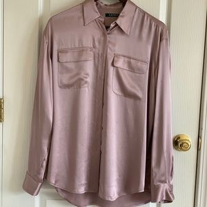 NWOT Ralph Lauren mauve silk blouse size M